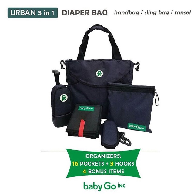 Babygoinc urban 3in1 diaper bag