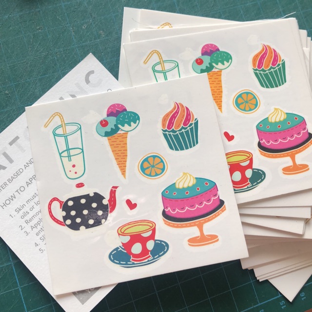 

POTATOO Pastel cake tattoo sticker