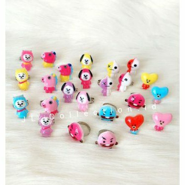 Ready Cincin anak BTS free size cincin plastik anak cincin bts murah