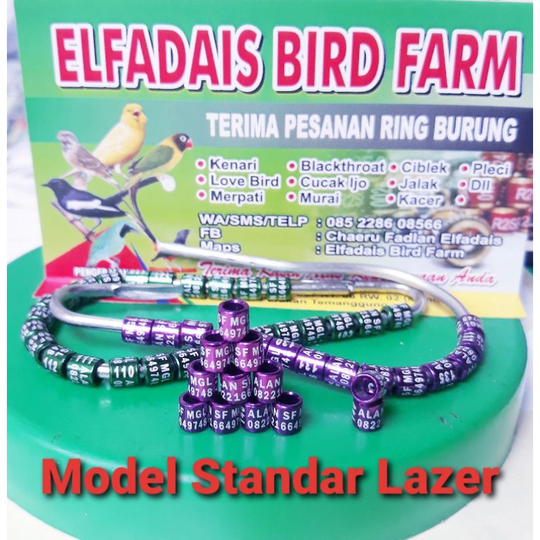 Ring Burung Cepat 1Hari Jadi 50Pcs STANDAR LAZER