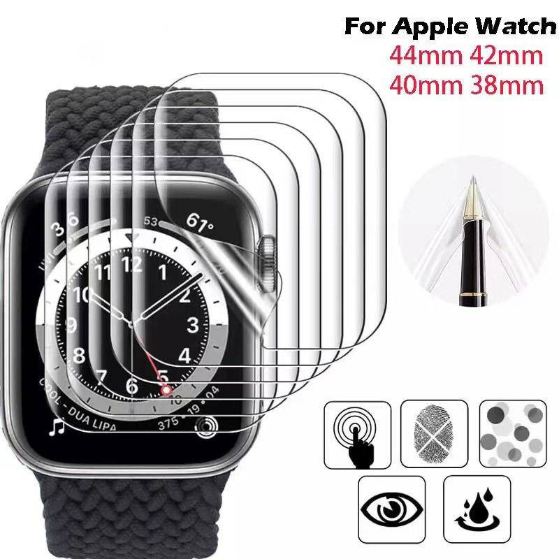 Pelindung Layar Hydrogel 38mm 40mm 41mm 42mm 44mm 45mm Untuk Apple Watch Seri 7 SE 6 5 4 3 2