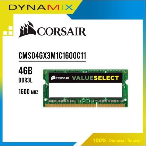 Corsair Memory SODIMM DDR3L CMSO4GX3M1C1600C11 (1 X 4GB) GARANSI RESMI