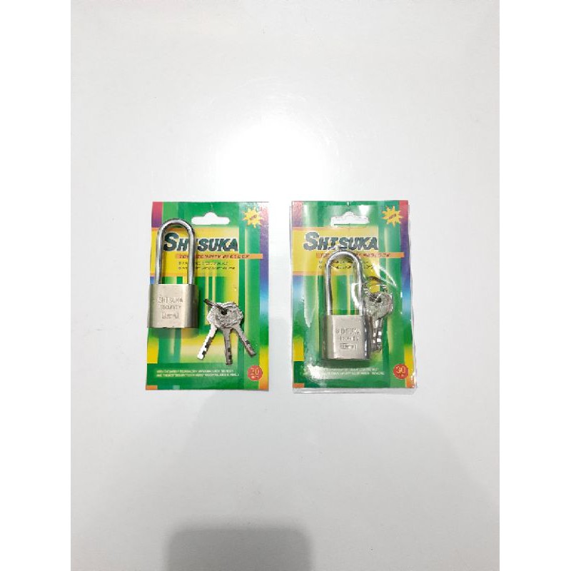 Gembok pintu rumah 30mm Leher Panjang / Gembok Putih SHISUKA