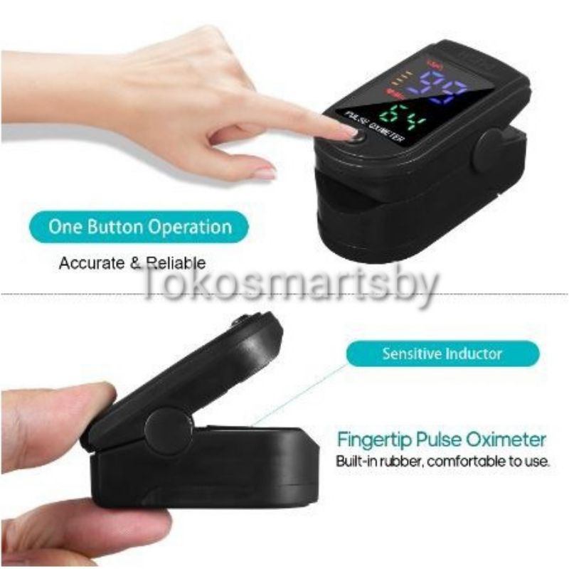 Oximeter Fingertip Pulse A2 Alat Ukur Kadar Oksigen Detak Jantung Oxymeter SPO2 LED