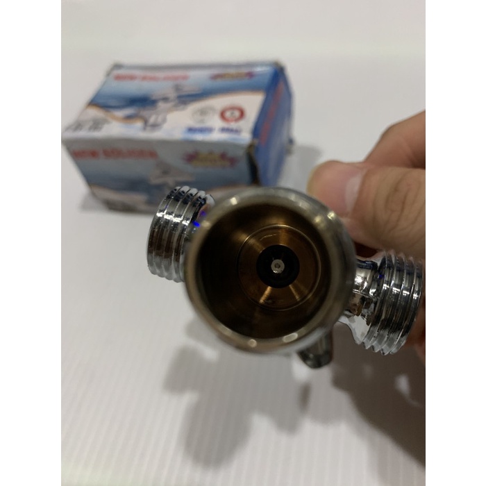 Stop Kran Keran Shower T Kuningan Chrome Kepala Baling Soligen SY-102