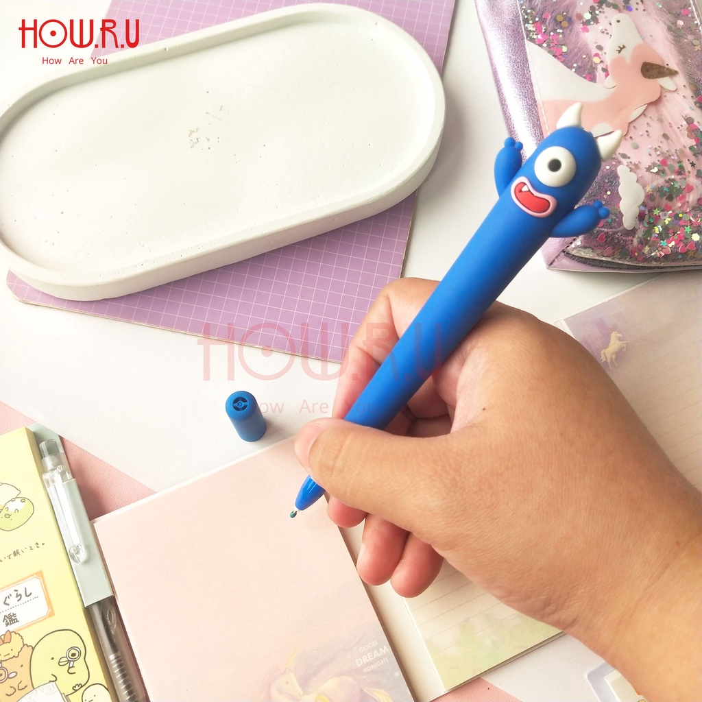 HOW.R.U | Pulpen / Bolpen Gel Hardcase Silikon Motif Monster KK7100