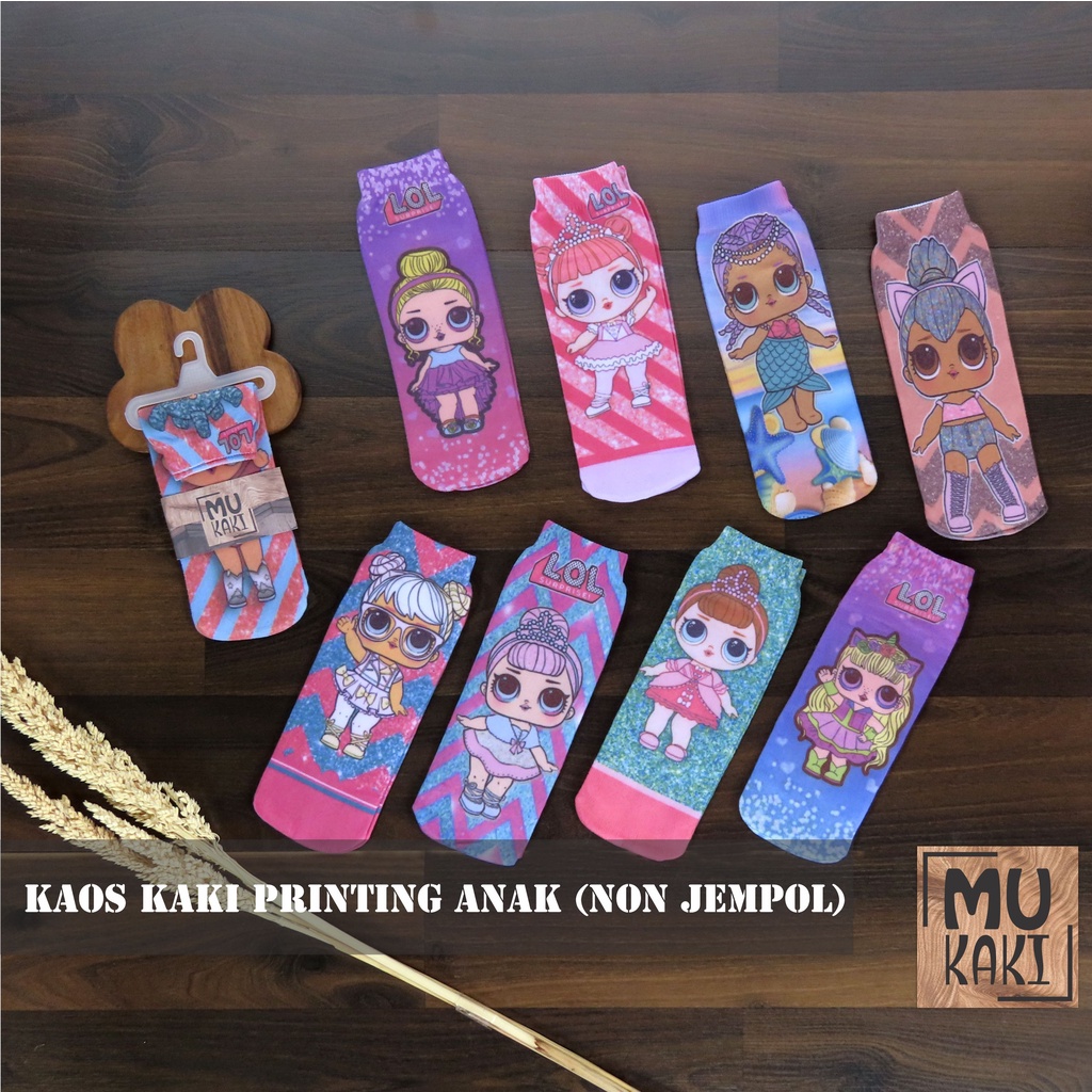 Kaos Kaki Printing Anak Karakter Murah Mukaki I