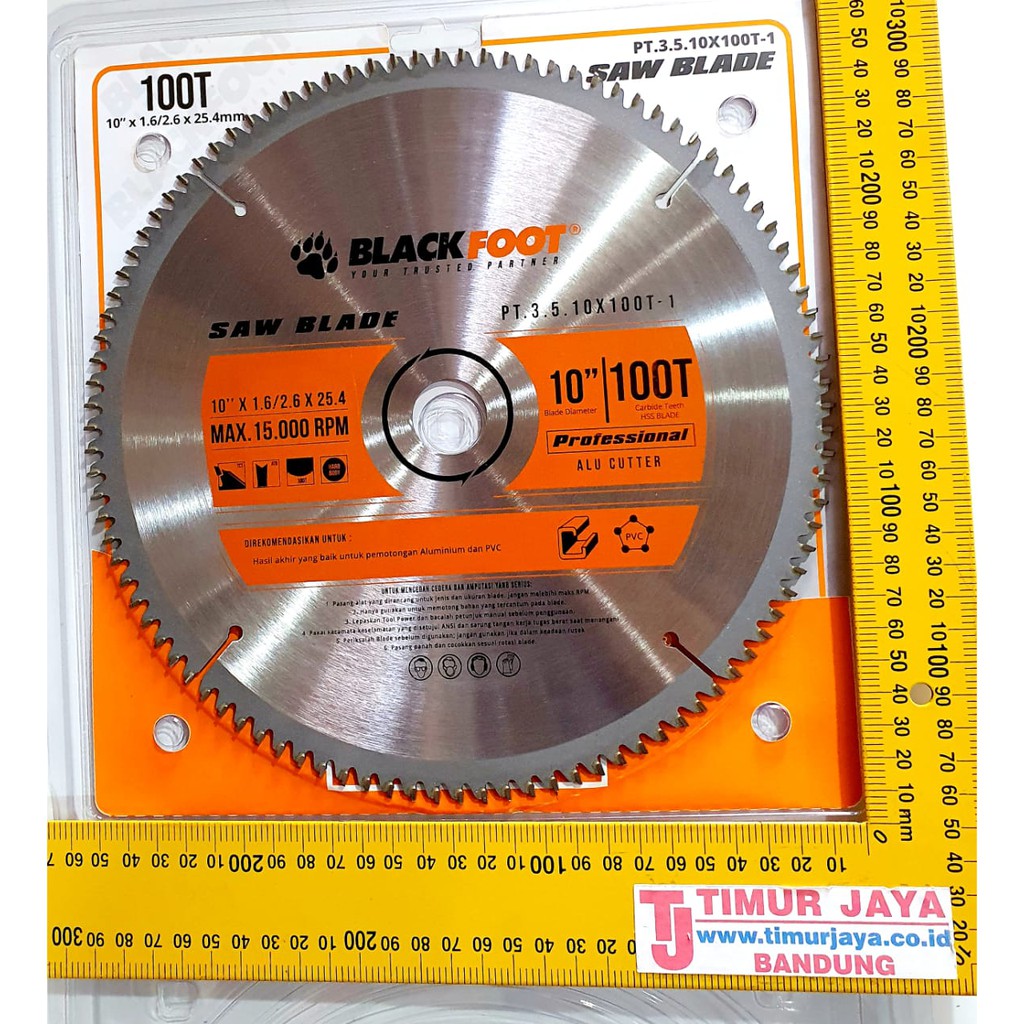 BLACKFOOT Saw Blade 10 Inch x 100T Mata Potong Mitter Saw Alumunium Kayu