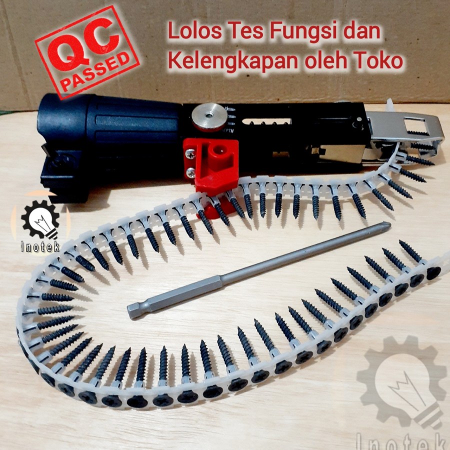 Automatic Screw Chain Nail Gun - Mesin Sekrup Semi Otomatis untuk Mesin Bor