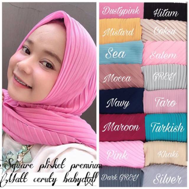 JILBAB SEGIEMPAT PLISKET