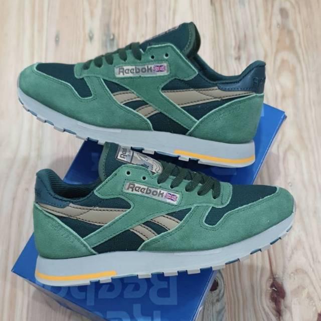 olive green reebok shoes