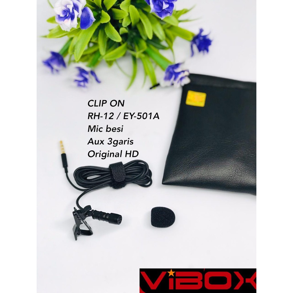 Clip On MIC Microphone with clip 3.5mm RH-09 KABEL PANJANG 3M / RH11/RH12 KABEL 1.5METER /bando mic