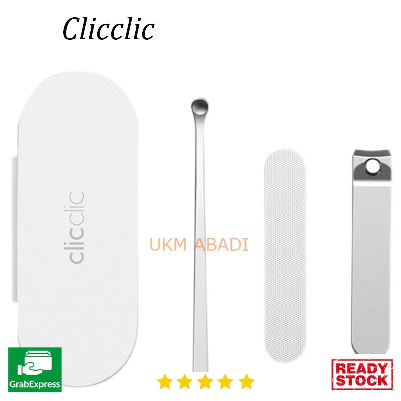 Gunting Kuku Korek Kuping 3 in 1 Nail Clippers Ear Pick Set QWZJD001