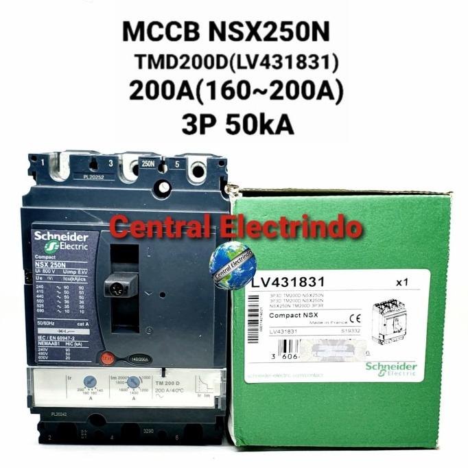 Mccb Nsx250N 3P 200A Schneider.