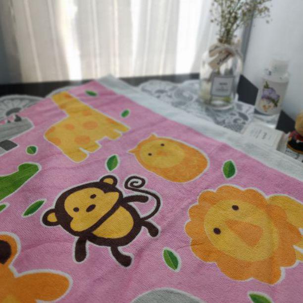 Diskon Handuk Merah Putih Kids - Handuk Anak Tema Zoo (60X120) - Merah Muda Bagus