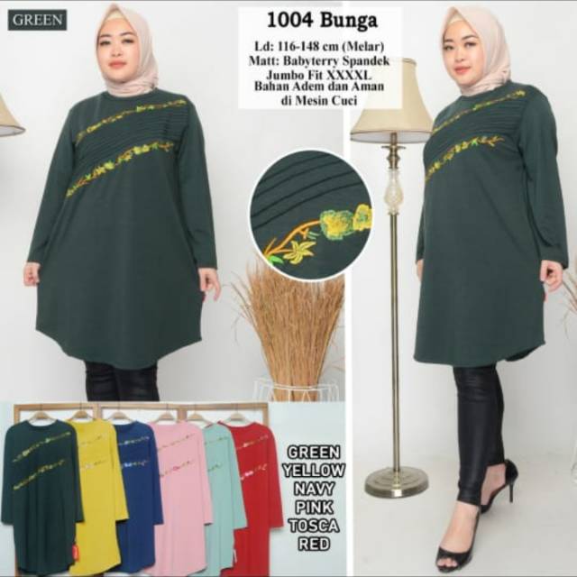 Blus kaus wanita bordir | jumbo
