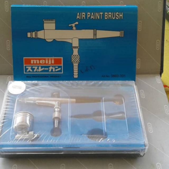 

Pen brush Meiji Tabung Samping/ Mini Spray Gun/ Air brush Double Action/ Penbrush Meiji Ori Hologram
