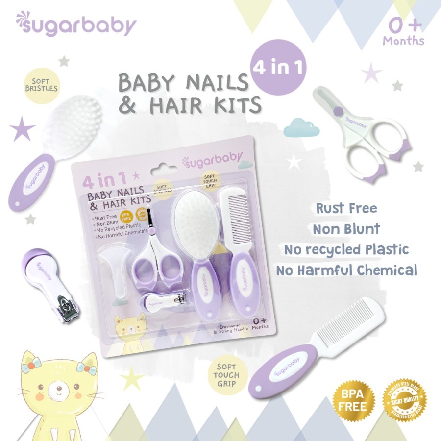 Sugar Baby 4in1 Baby Nail &amp; Hair Kits LAVENDER