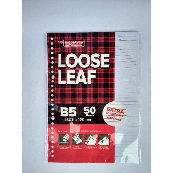 

Kertas binder Big Boss loose leaf B5