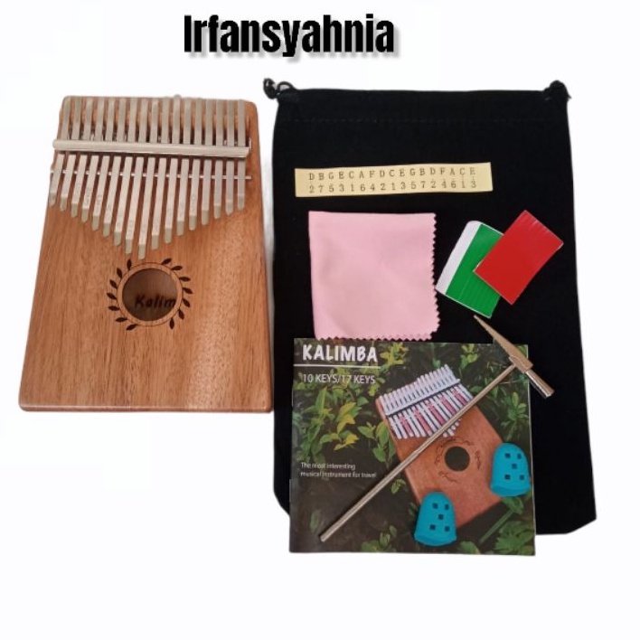 KALIMBA COWBOY PIANO JARI 17 KEY FULLSET KECAPI JEMPOL