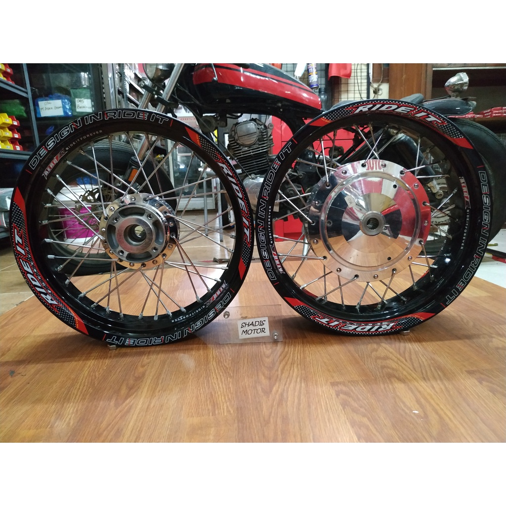 Velg Ruji Merk Ride It Motor Mio Ukuran 300/350 Ring 14