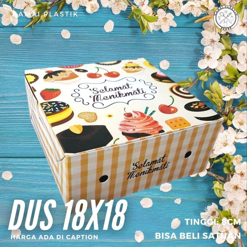 

Kotak kue/ dus makanan yummy plaid/ dus snack