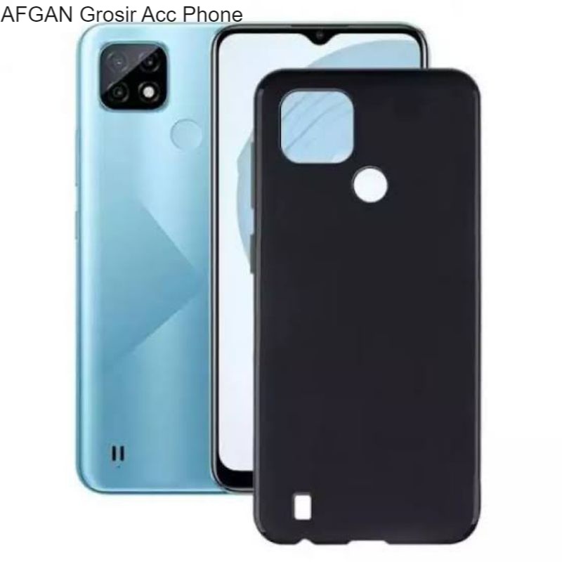 Soft Case Blackmatte Realme C21Y Casing Silikon Black Matte Hitam Polos Realme C21Y Grosir