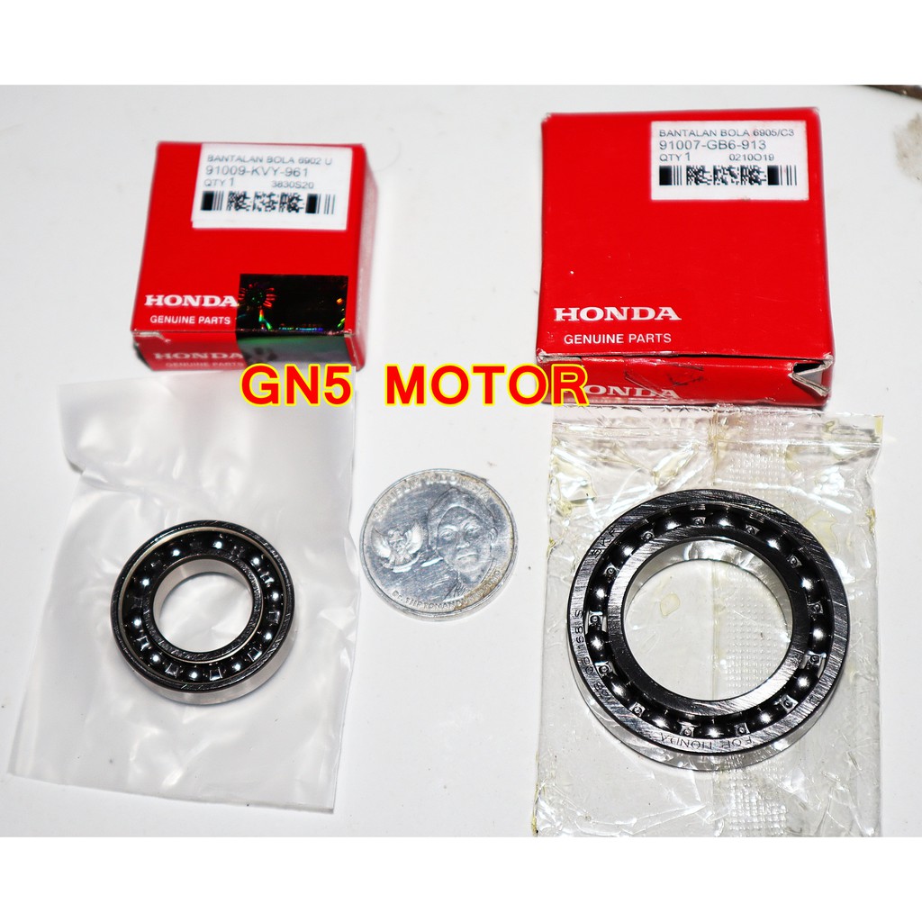 BEARING LAHER NOKEN AS BESAR 6905 & KECIL 6902 ASTREA GRAND PRIMA LEGENDA SUPRA X 100 ORISINIL AHM