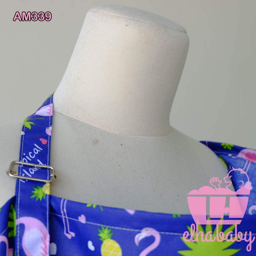 Perlengkapan Ibu &amp; Bayi Baru Lahir Nursing Wear Apron Menyusui Karakter Falminggo Pink Biru