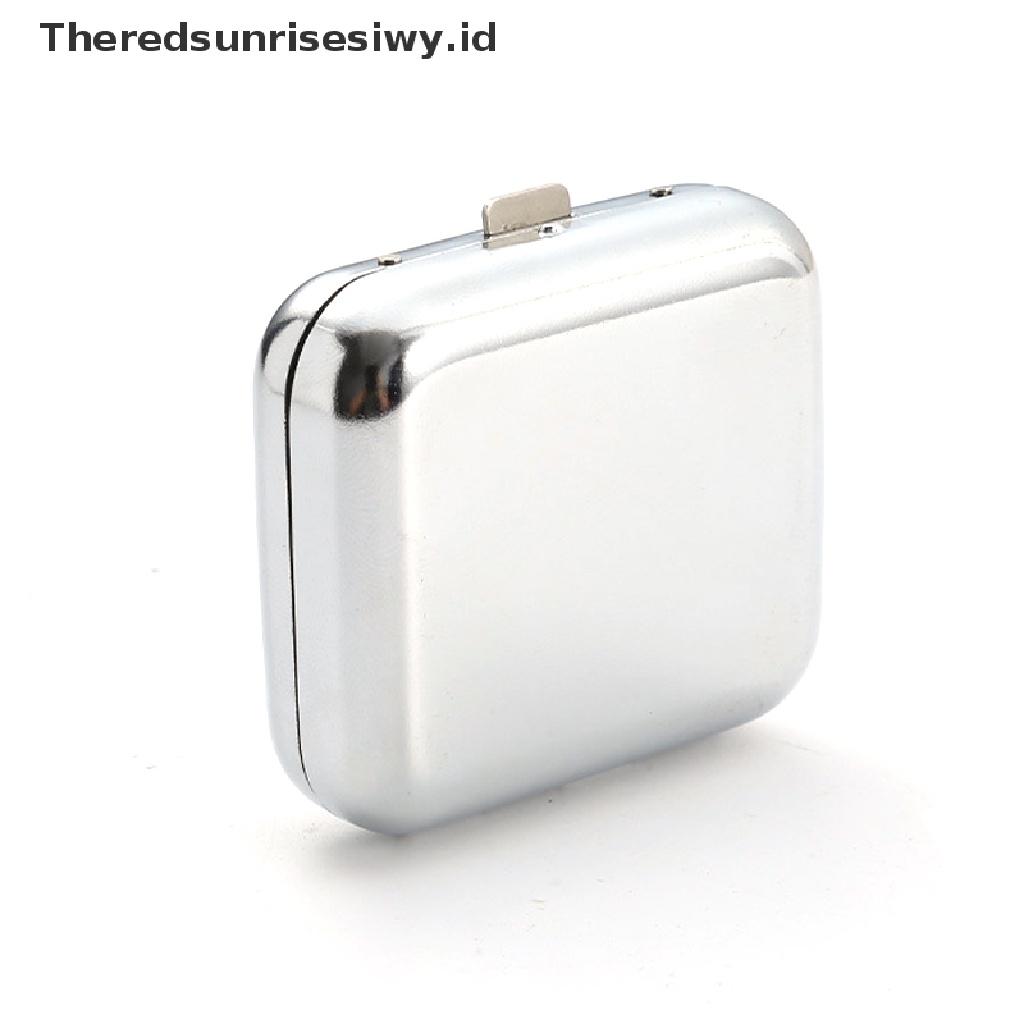 # Alat Rumah Tangga # Asbak Rokok Portable Bentuk Kotak Bahan Stainless Steel Dengan Tutup