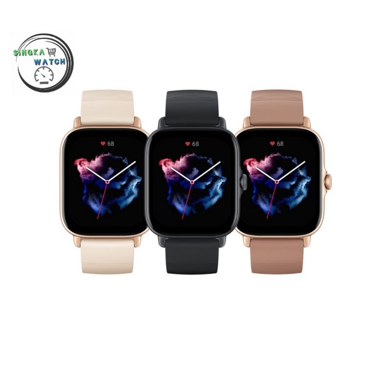 SMARTWATCH AMAZFIT GTS 3, AMOLEED SCREEN GPS JAM TANGAN WITH 5ATM