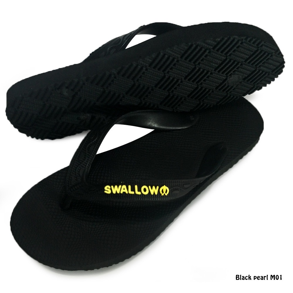 Sandal Jepit Swallow Black Pearl Full Hitam