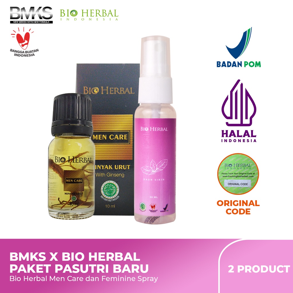 Paket BMKS X Bio Herbal Paket Pasutri Baru Bio Herbal Men Care Dan Feminine Spray