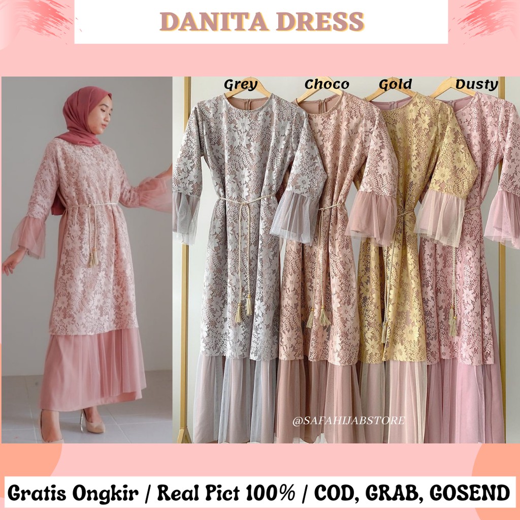 DANITA DRESS / DRESS KONDANGAN / DRESS PESTA / DRESS SERAGAMAN / DRESS PREWEDDING