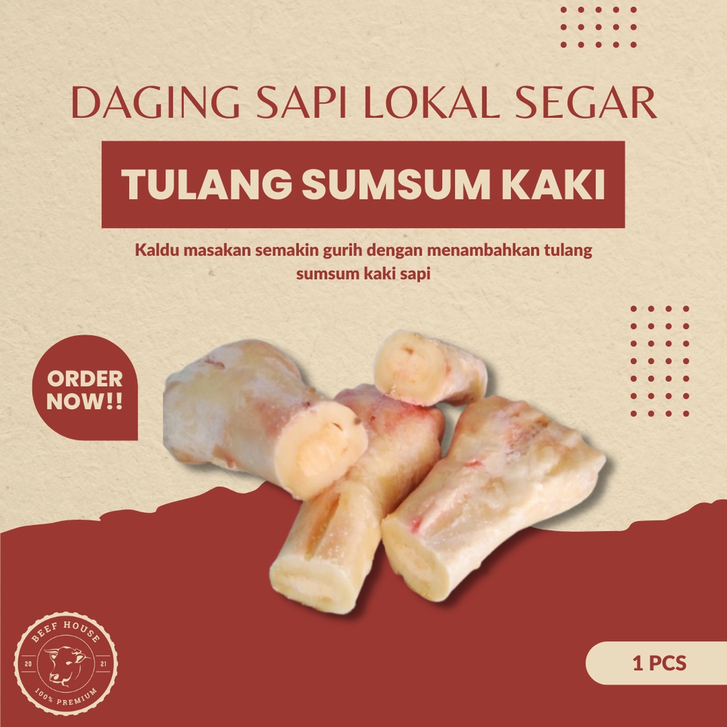 

Tulang Sumsum Kaki Sapi Lokal Segar Fresh