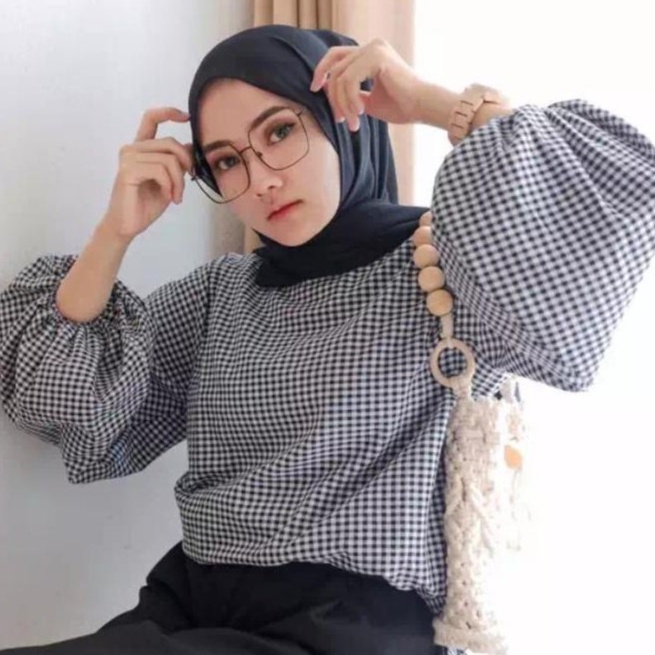 ARBELLA BLOUSE/blouse katun/blouse katun kotak terbaru/blouse lengan balon pakaian wanita blouse wan