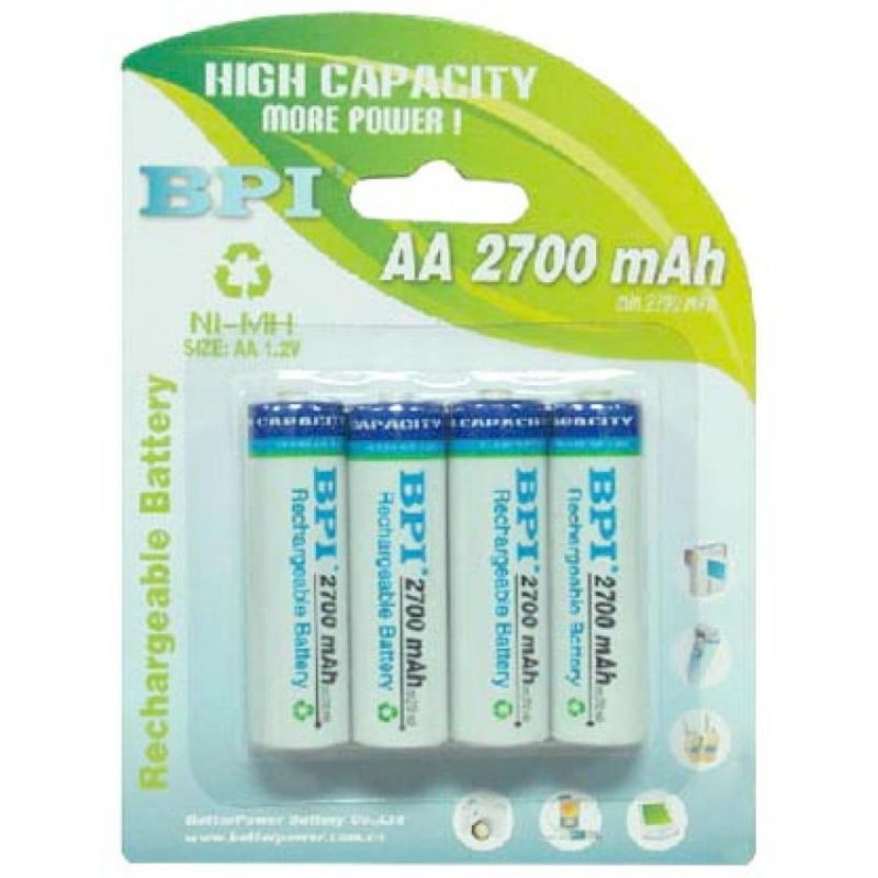 Dreambrown_ Enelong Bpi Baterai Rechargeable Aa Ni-Mh 1.2V 2700Mah 4 Pcs
