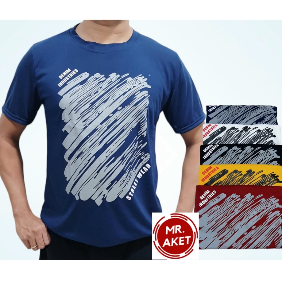 Kaos baju oblong pria lengan pendek motif distro keren bahan adem dan harga murah