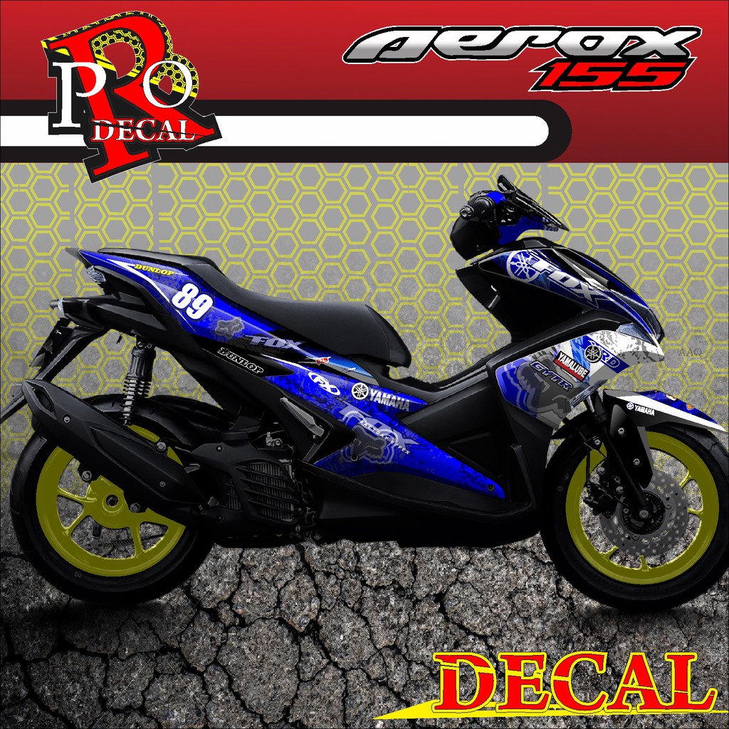 decal aerox biru/dekal aerox/decal aerox terlaris