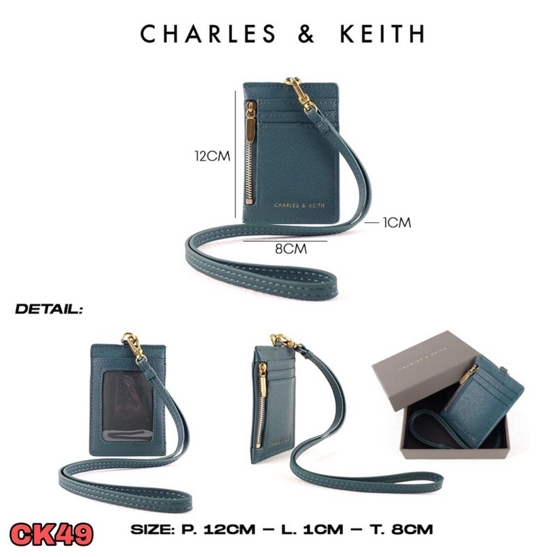 Lanyard Id Card CK warna Hijau - name tag Card Holder Charles&Keith Restock Kalung id card lanyard C
