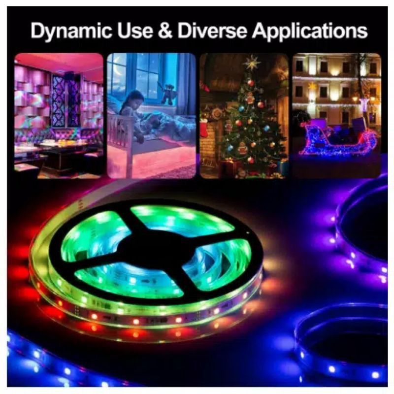 lampu led strip RGB warna warni oanjang -+5meter