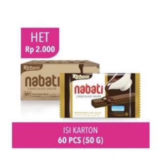 

Richoco Nabati coklat 50 gram (kemasan mini pack)