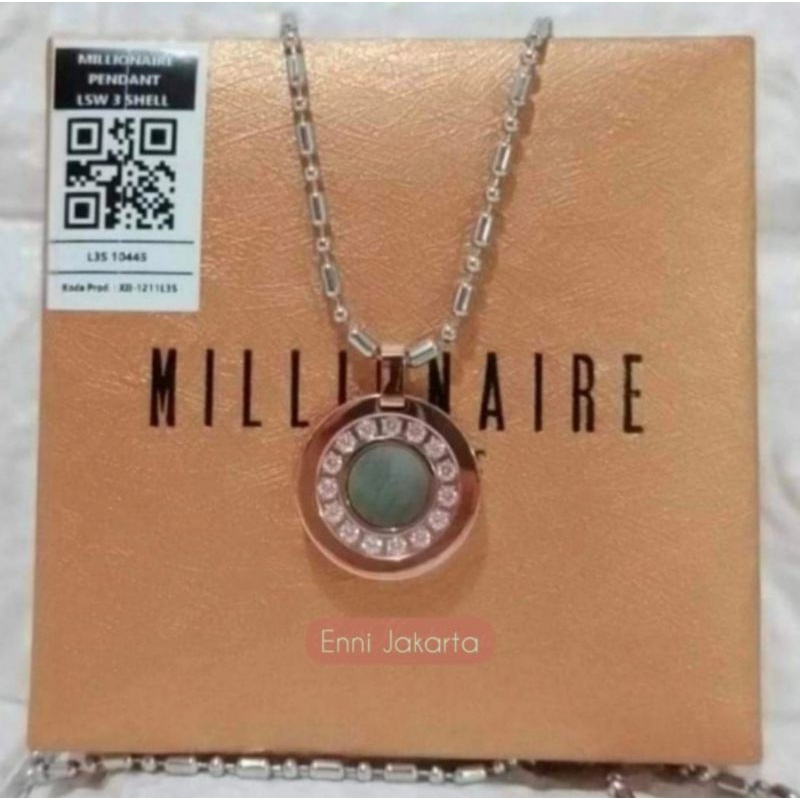 Kalung Shell Rose Gold, Heart Purple Segel