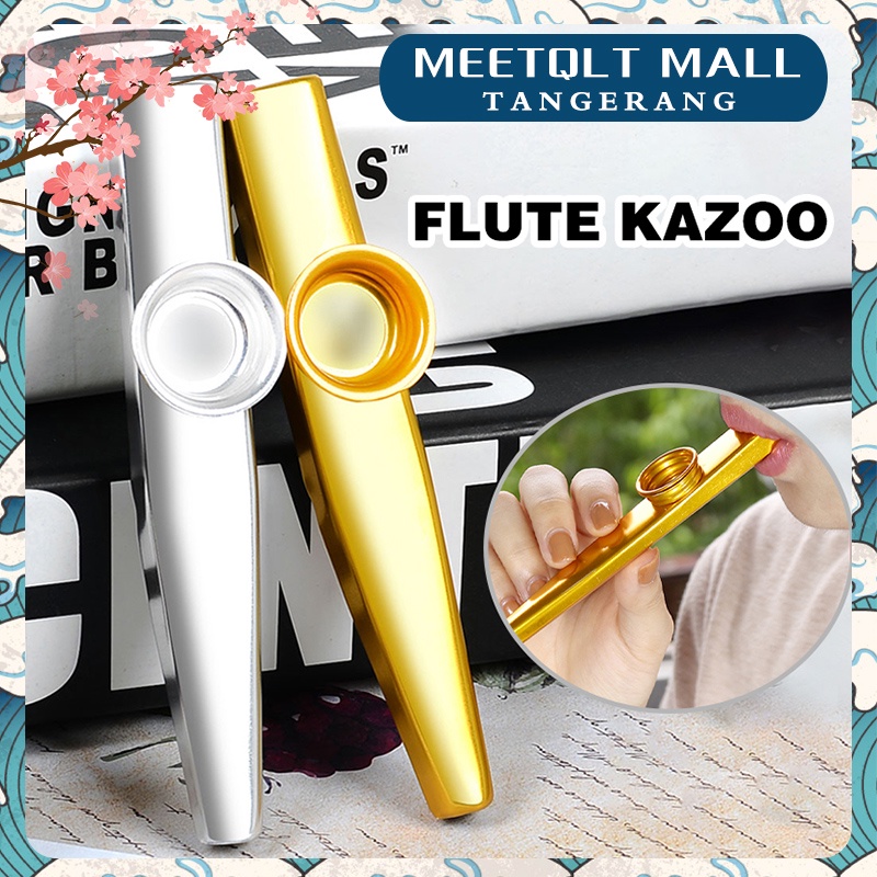 ★Aluminium Bahan★ Flute Kazoo/Alat Musik Tiup Metal Kazoo/Metal Kazoo/Musik Tiup Kazoo