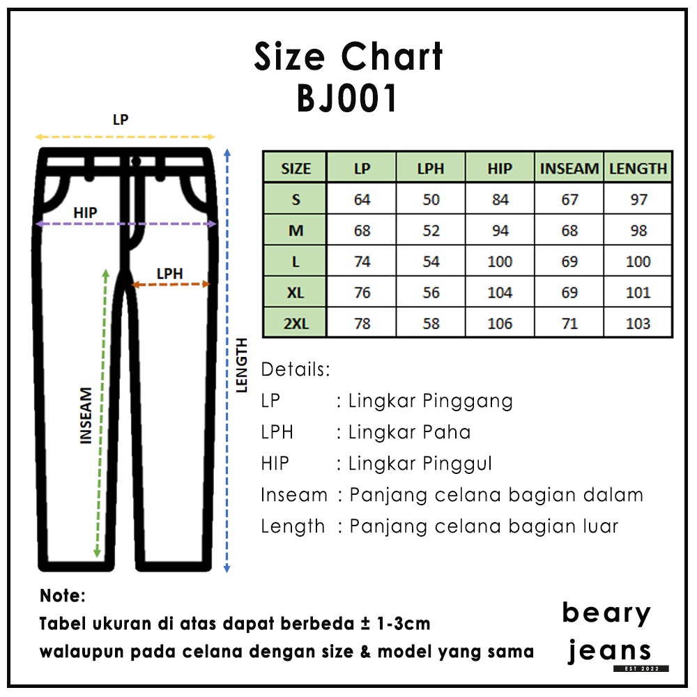 BEARYJEANS Celana Jeans Wanita Jeans Kulot Highwaist Jeans Celana Panjang Jeans - BJ001