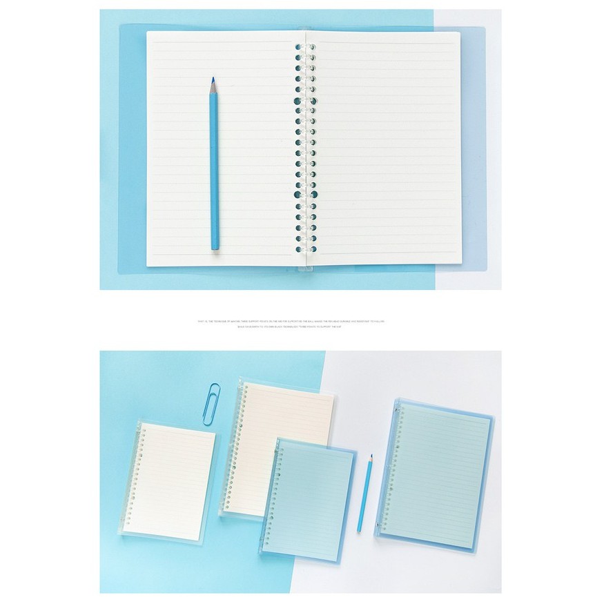 

CHIHIRO A5/B5 TRANSLUCENT SOFT LOOSE LEAF BINDER NOTEBOOK