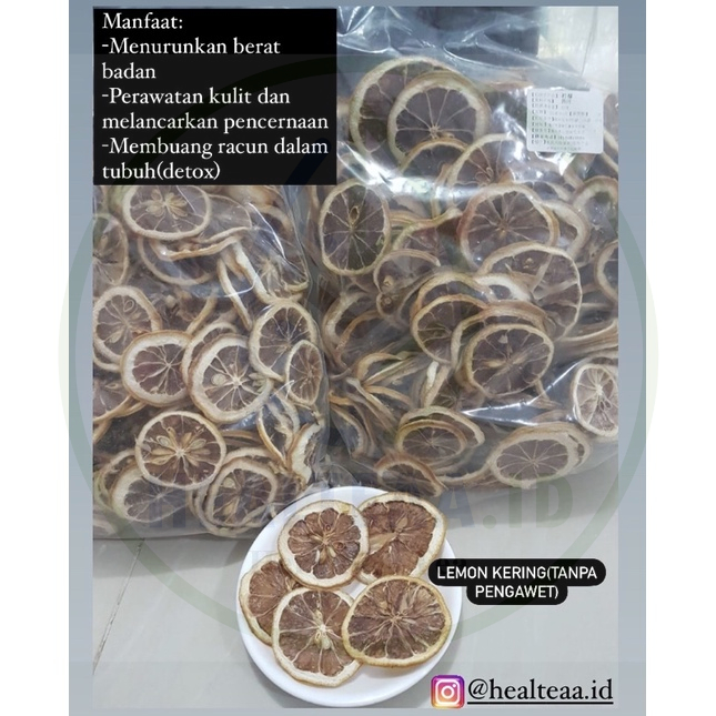 Lemon kering Slice lemon kering iris dried lemon slice tanpa pengawet buah lemon asli