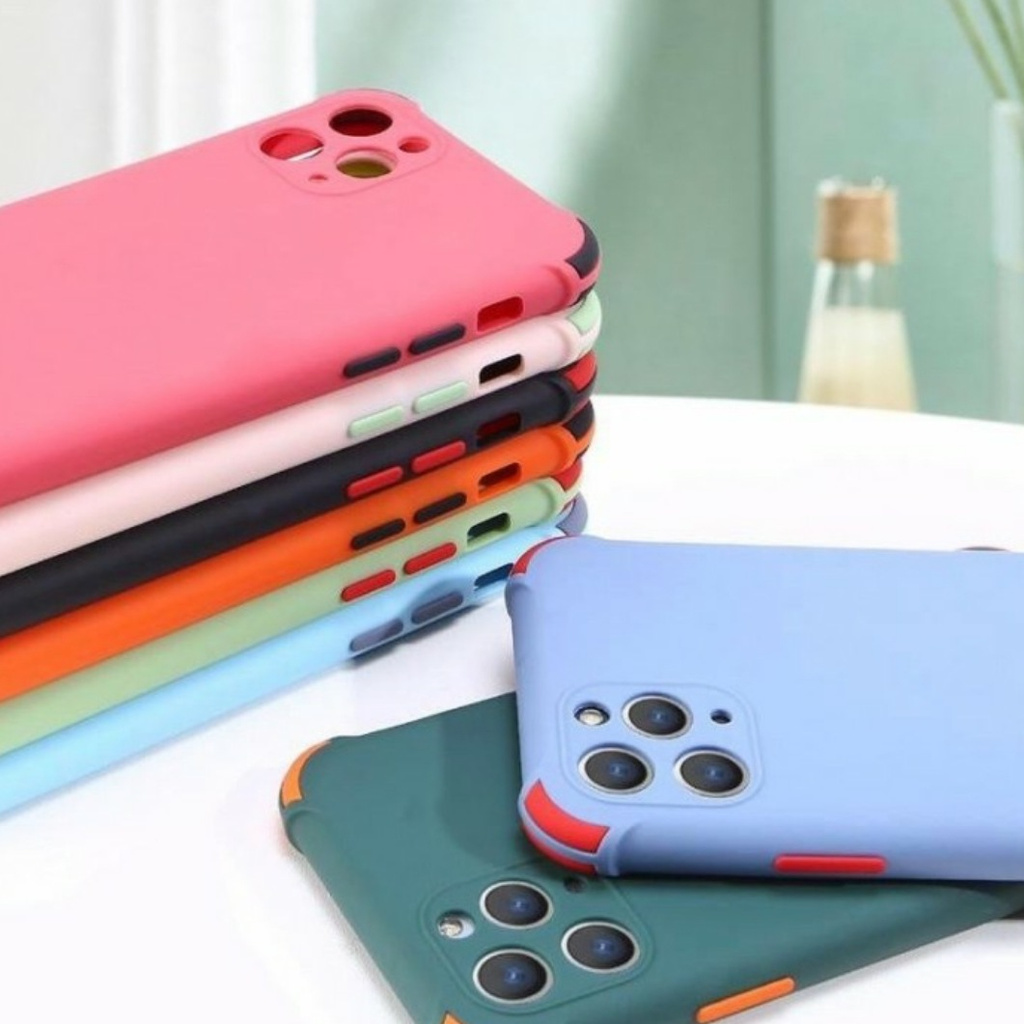 Xiaomi Redmi 7 Softcase Candy Crack Macaron 2 Tone Plus Pelindung Camera