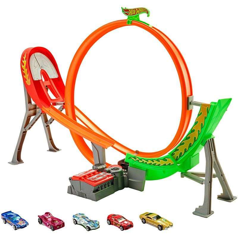 HOT WHEELS Power Shift Raceway Trackset - Mainan Trek Mobil Balap