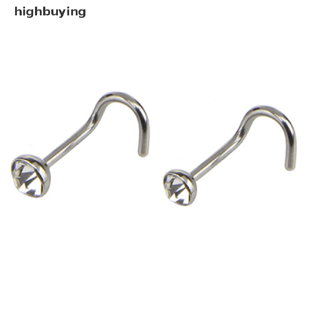 Hbid 22PCS / Set Anting Tindik Hidung Bahan Stainless Steel